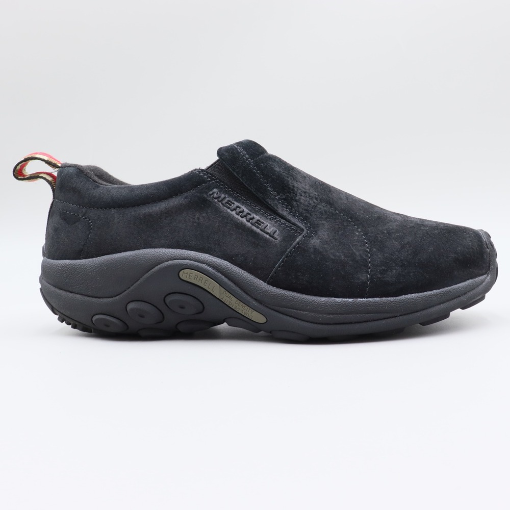 Merrell Mens Jungle Moc Slip On Size 8.5 US Black Suede Casual Outdoor Shoes
